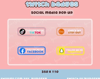 Social Media Pop-Up 2 - Twitch, YouTube