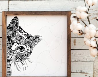 Download Mandala Cat Svg Etsy