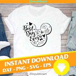 Best Day Ever Svg, Cartoon Svg, Cricut File, Clipart, Svg, Png, Eps, Dxf