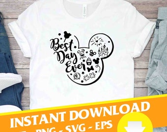 Best Day Ever Svg, Cartoon Svg, Cricut File, Clipart, Svg, Png, Eps, Dxf