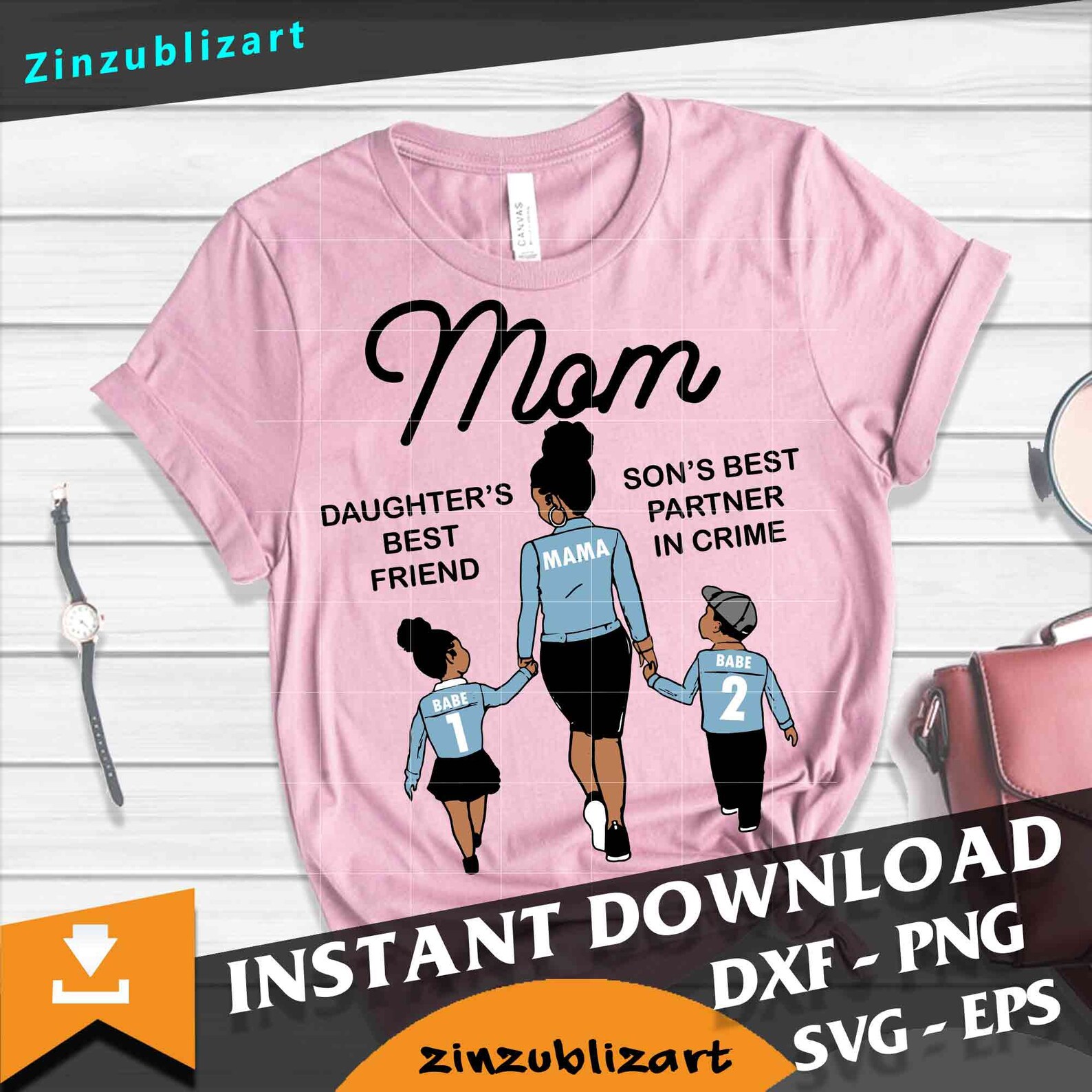 Download Mom daughter's best friend svg Son's best partner in | Etsy