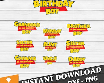 Birthday boy svg, Abuelo del cumpleañero svg, Mamá de birthday boy svg, Birthday Svg, Family Birthday Svg, Cricut