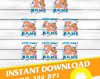 Look Who's Name Png, Birthday Png, Bundle, Png Images Digital 300dpi