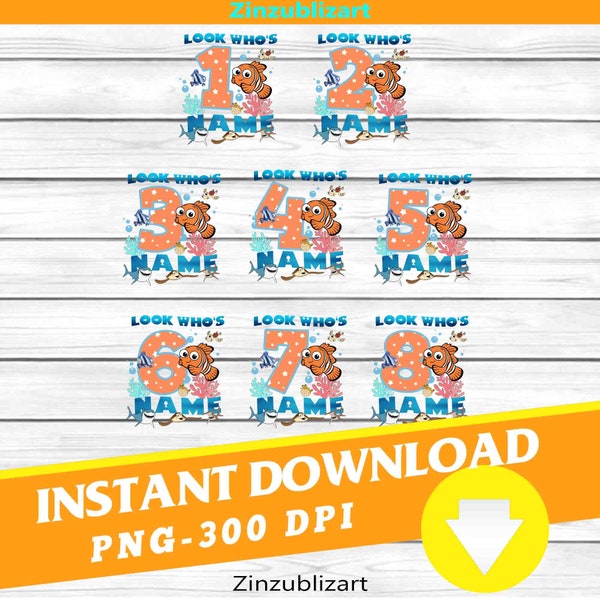 Look Who's Name Png, Birthday Png, Bundle, Png Images Digital 300dpi