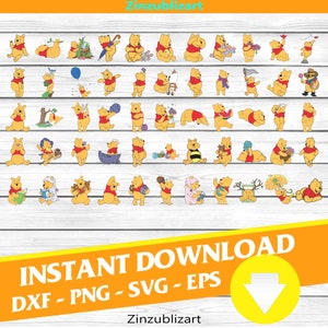 Bear Svg, Cartoon Svg, Bundle, Cricut File, Clipart, Svg, Png, Eps, Dxf