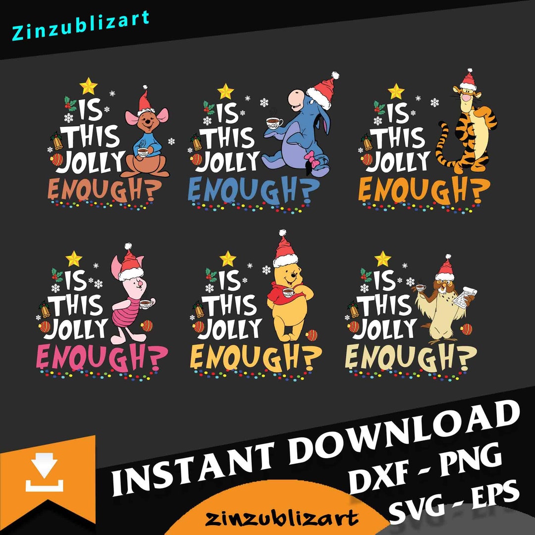 Is This Jolly Enough Svg, Bundle, Christmas Svg, Cricut File, Clipart ...