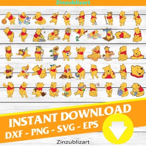 Bear Svg, Cartoon Svg, Bundle, Cricut File, Clipart, Svg, Png, Eps, Dxf