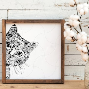 Mandala Cat Svg, Mandala Cat Face Svg, Cute Svg, Love Svg, Svg, Cute Svg, Cricut File, Clip Art, Mandala, SIlhouette Cameo, Zentangle Cat