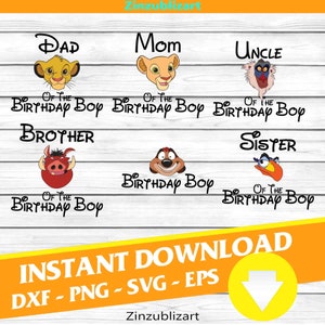 Bundle Family Birthday Boy Svg, Cartoon Svg, Birthday Svg, Cricut File, Clipart, Svg, Png, Eps, Dxf