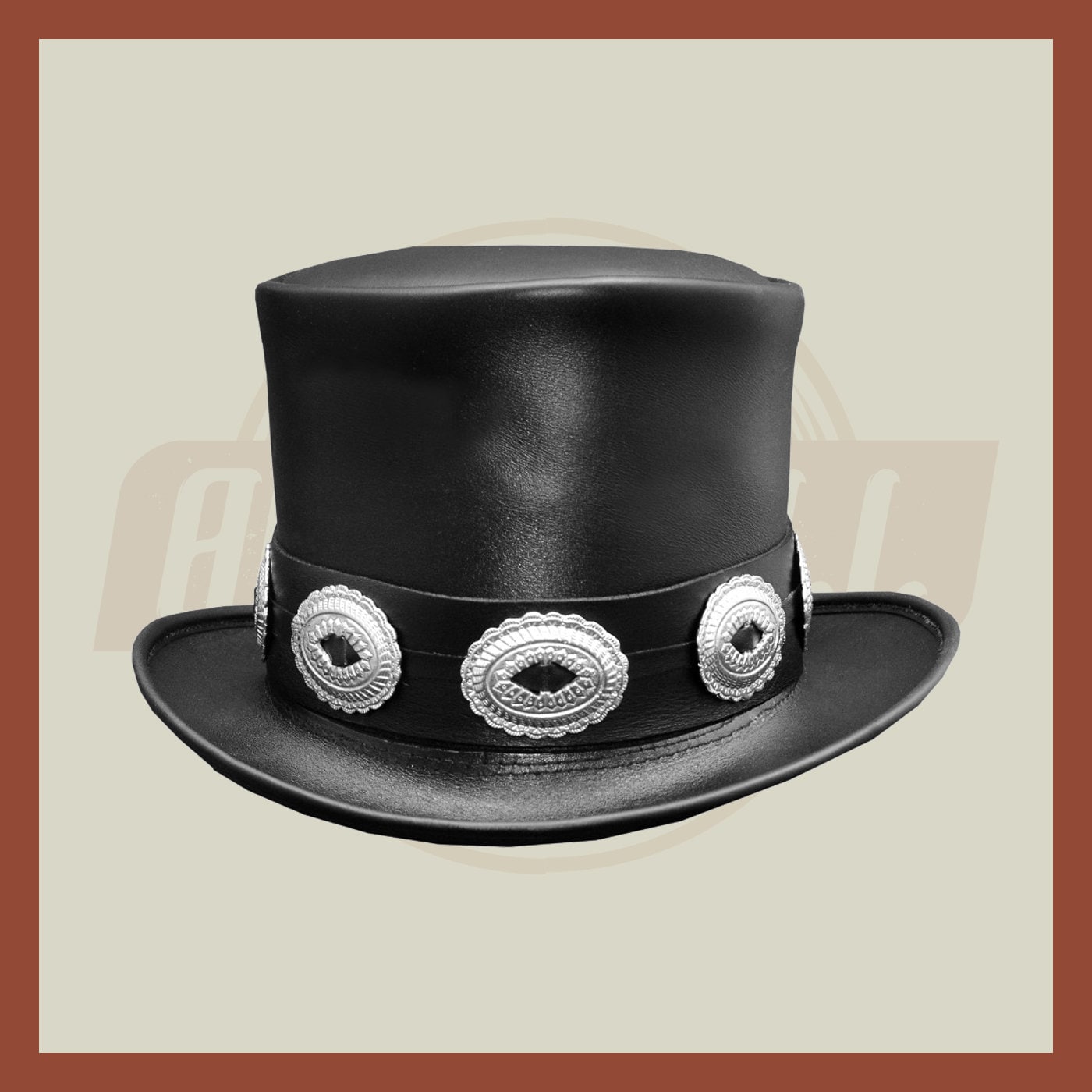 Top Hat Handmade with 100% Cowhide Leather Black & Purple Color Accessories Hats & Caps Formal Hats Top Hats Skull Band Style New with Tags 