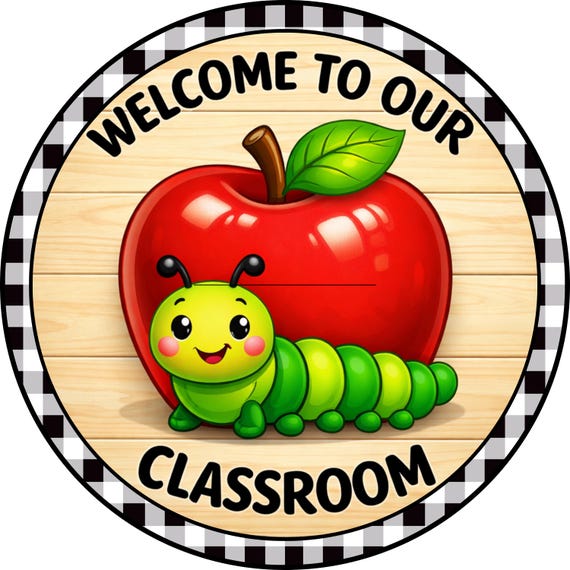 Welcome To Our Classroom Sign: Teacher Door Hanger, Back To School Decor