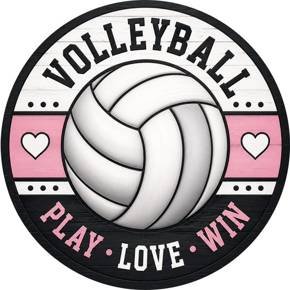 Volleyball Wreath Sign: Play Love Win, Sports Decor, Gym Decor, Volleyball Player