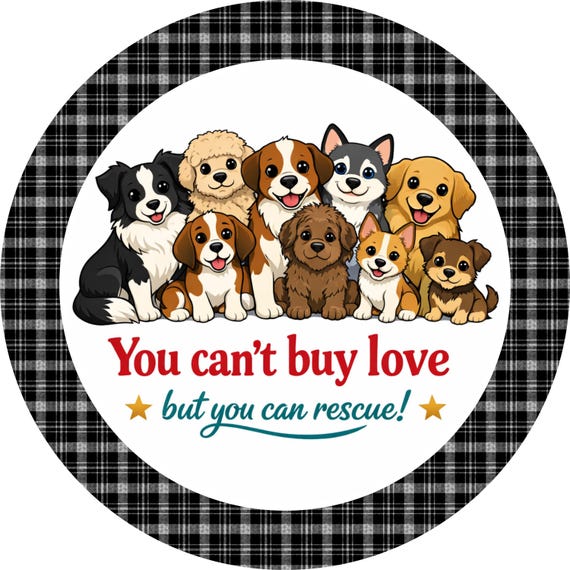 Rescue Dog Sign: You Can’t Buy Love Wreath Attachment, Pet Lover Decor