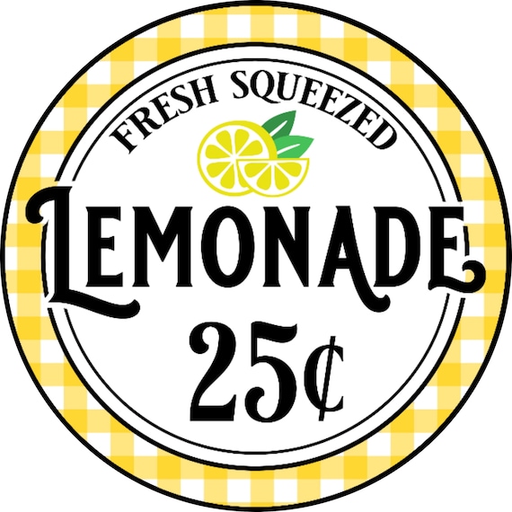 Fresh Squeezed Lemonade Sign: Farmhouse Summer Door Hanger, Lemon Decor