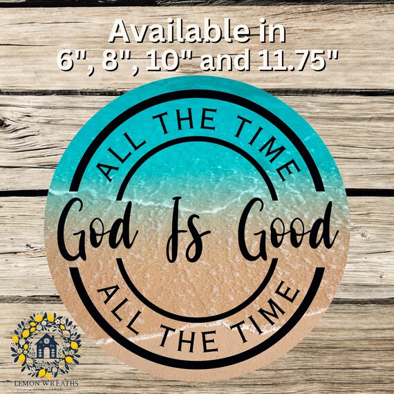 God Is Good Metal Sign: Faith Home Decor, Wreath Accent