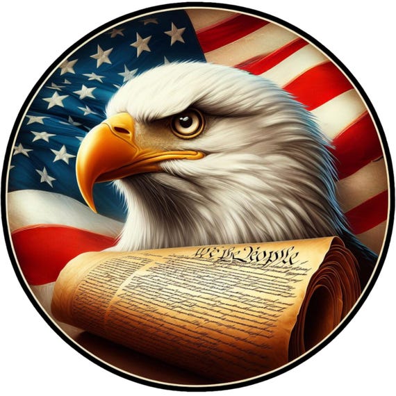 Bald Eagle Wreath Sign: Patriotic Front Door Decor