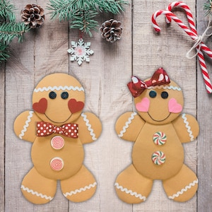 Handmade Gingerbread Wreath Attachment: Christmas Garland Decor