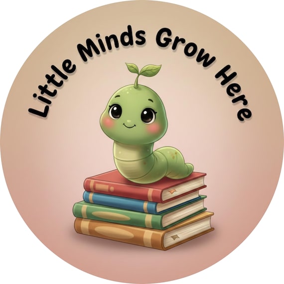 Little Minds Grow Here Wreath Sign: Classroom Door Decor, Back to School Gift