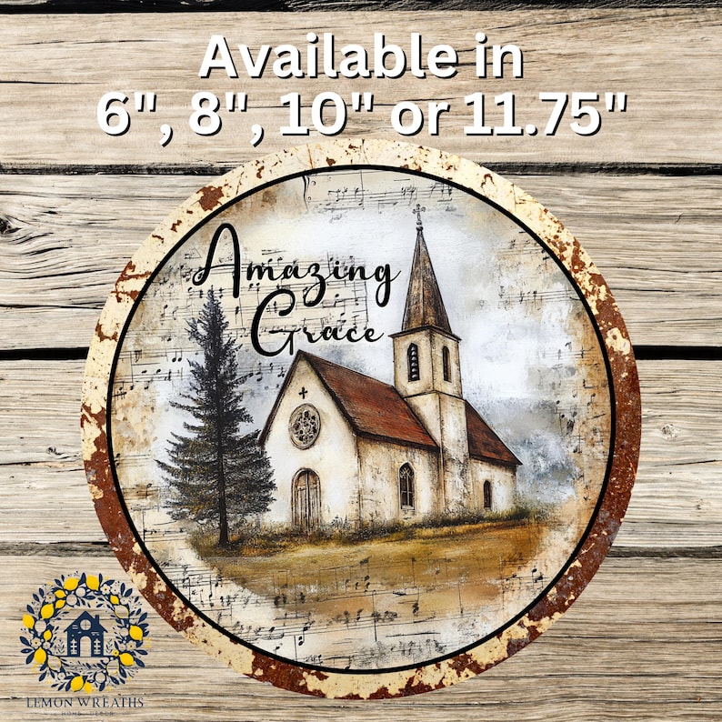 Rustic Church Merch Rustic Church Sign: Grace, Vintage Religious Home Decor - Etsy