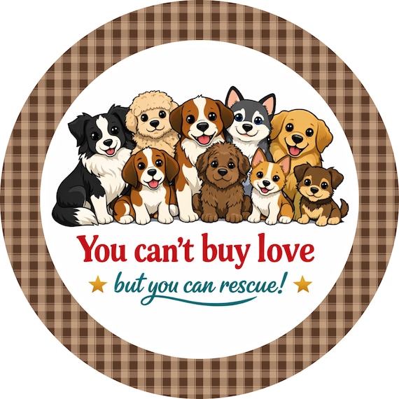Rescue Dog Sign: You Can’t Buy Love Wreath Attachment, Pet Lover Decor