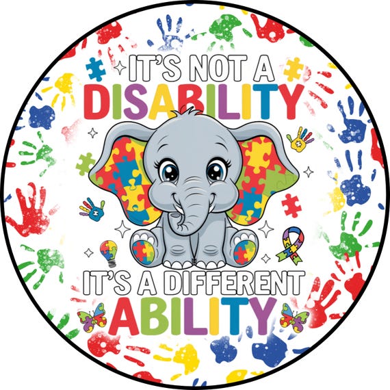 Autism Awareness Sign: Different Ability Aluminum Decor