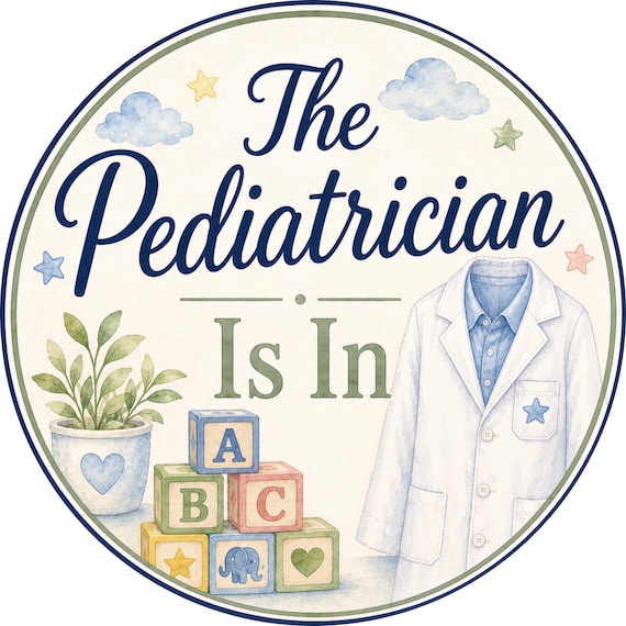 The Pediatrician Is In Sign, Pediatric Doctor Decor, Kids Medical Office Sign, Doctor Gift