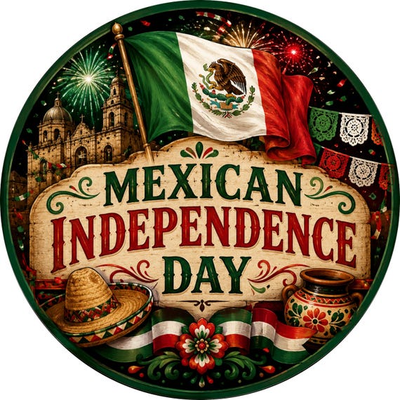 Mexican Independence Day Sign, Fiesta Wreath Sign, Mexico Flag Door Hanger, Patriotic Mexican Decor