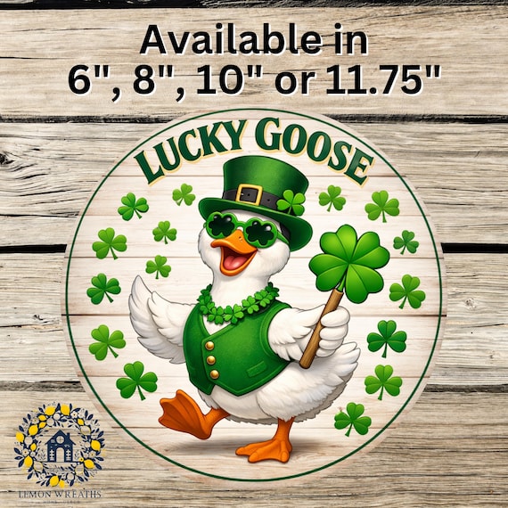 Lucky Goose St. Patrick's Day Wreath Sign: Irish Farmhouse Decor