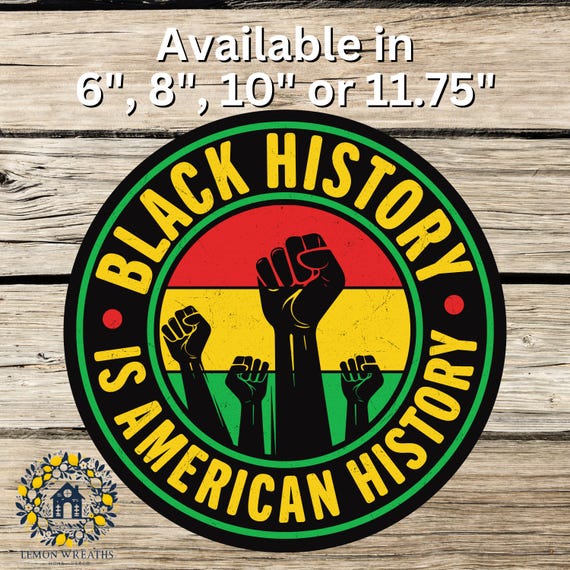 Black History Wreath Sign: African American Pride Door Hanger, Cultural Heritage Celebration Decor