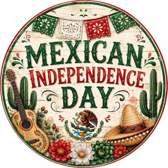 Mexican Independence Day Sign, Fiesta Wreath Sign, Mexican Door Hanger, Sombrero Decor