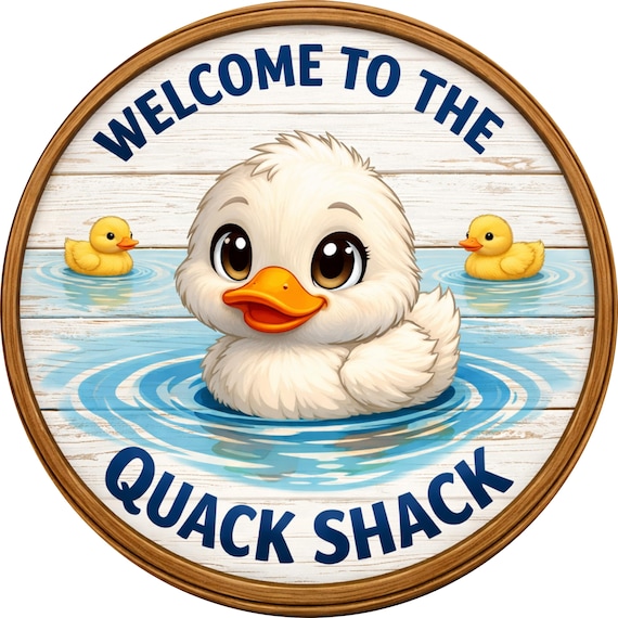 Farmhouse Duck Sign: Welcome to the Quack Shack Door Hanger, Cottage Decor