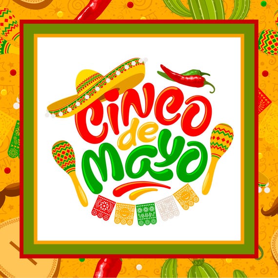 Cinco de Mayo Sombrero Metal Sign Square