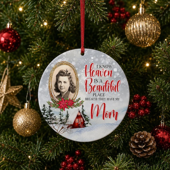 Memorial Ornament: Personalized Sympathy Gift, Christmas Remembrance Decor