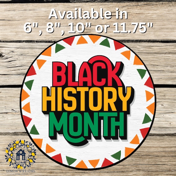 Black History Month Wreath Sign: BHM Door Decor