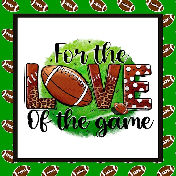 Football Wreath Sign: For Love Game Door Hanger, Sports Fan Tailgate Porch Decor