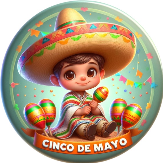 Cinco de Mayo Sign: Fiesta Boy with Sombrero, Wreath Decor