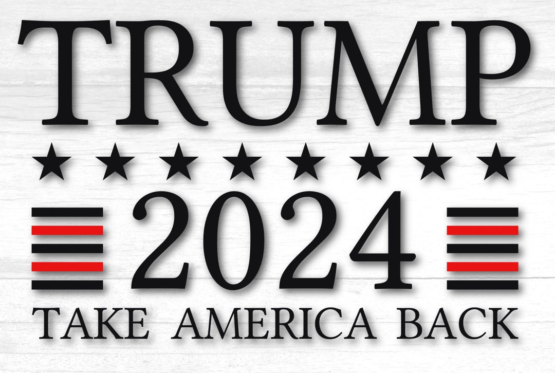 3 Plantillas Trump 2024 Para Pintar En Madera, Letreros, Paredes