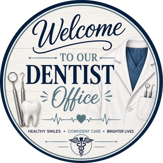 Welcome to Our Dentist Office, Dental Clinic Decor, Dentist Gift, Dental Practice Wreath Sign
