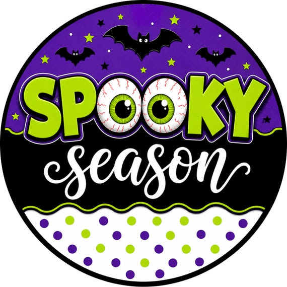 Spooky Season Sign: Cute Halloween Decor, Fun Wreath Door Accent
