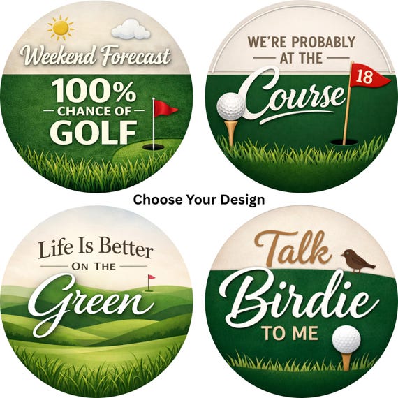 Golf Wreath Sign: Choose Your Design, Door Hanger, Golfer Decor