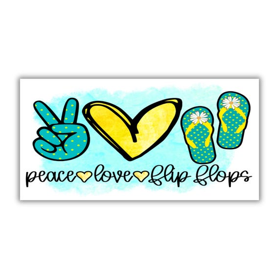 Peace Love Flip Flops Wreath Sign: Summer Sandals, Beachy Polka Dot Home Decor