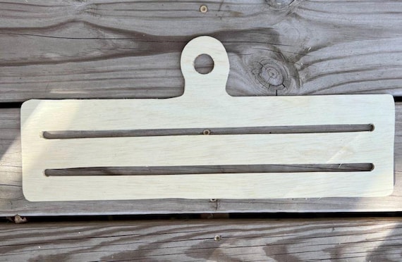 Wreath Rail Base: Paddle Wood Blank, Handle Rail, Slotted DIY Door Hanger