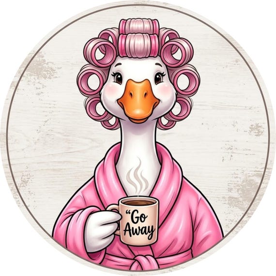 Funny Goose Sign: Go Away Door Hanger, Farmhouse Humor Decor