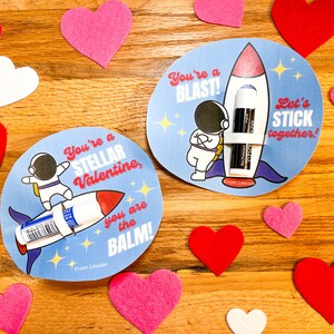Rocket Ship Valentine / Lip Balm Valentine / Chap Stick Valentine / Classroom School Valentine / Non Candy Valentine / Instant Download