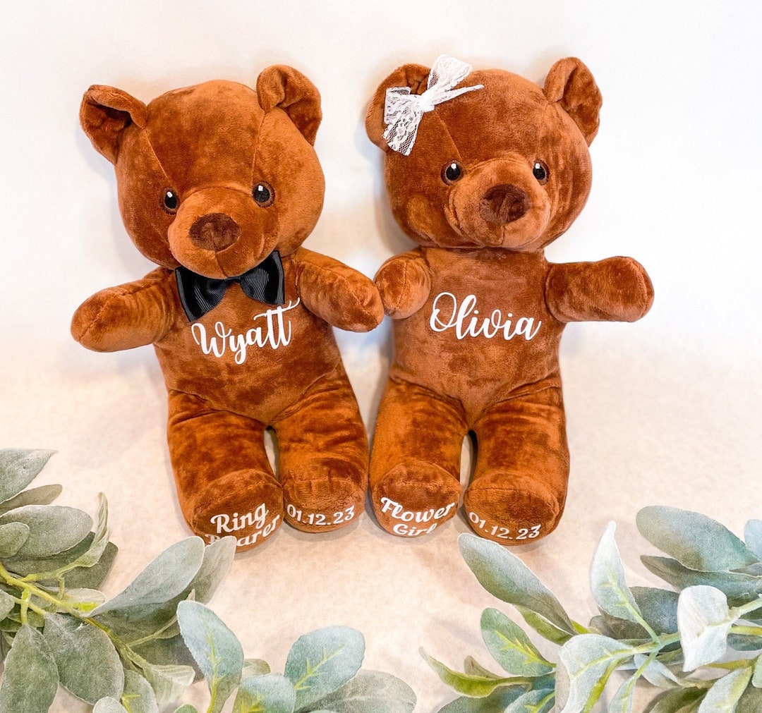 Personalized Bear / Wedding Party Gift / Flower Girl / Ring Bearer