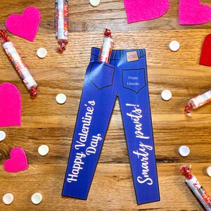 Smarty Pants Valentine / Funny Valentine / Classroom School Valentine / Editable Printable / Instant Download / Smarties Candy Valentine