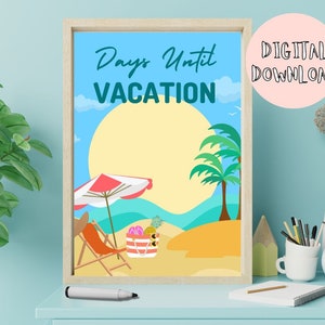 Beach Vacation Countdown / Printable Countdown / Days Until Vacation / Beach Vacation / Digital Download / Instant Download