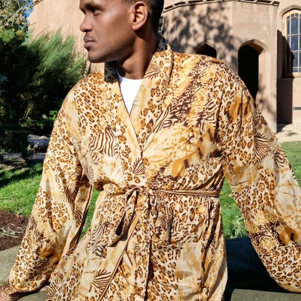 Leopard Print Robe Etsy