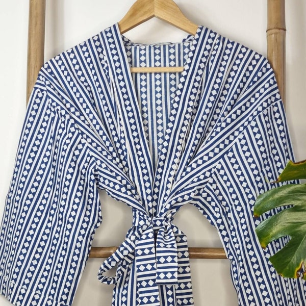 Cotton Kimono Robe - Etsy