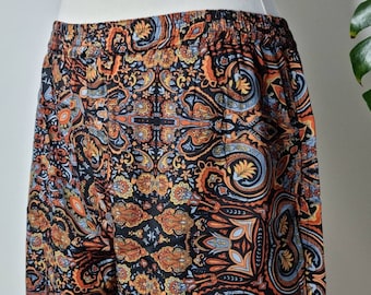 Men&#39;s Silky Shorts Boxers Boho Kimonos Man House Beach Artist Robe | Midnight Wanderer Black Regal Romance |